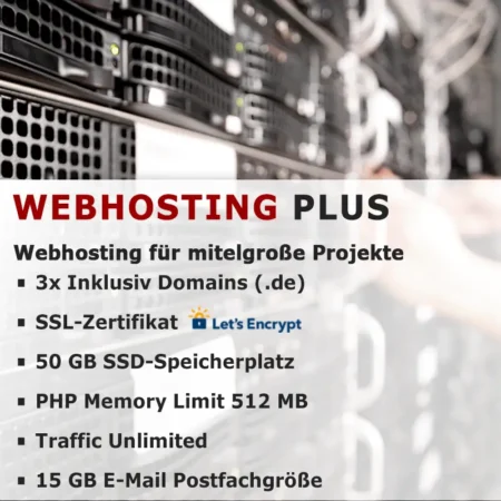 Webhosting PLUS für Website